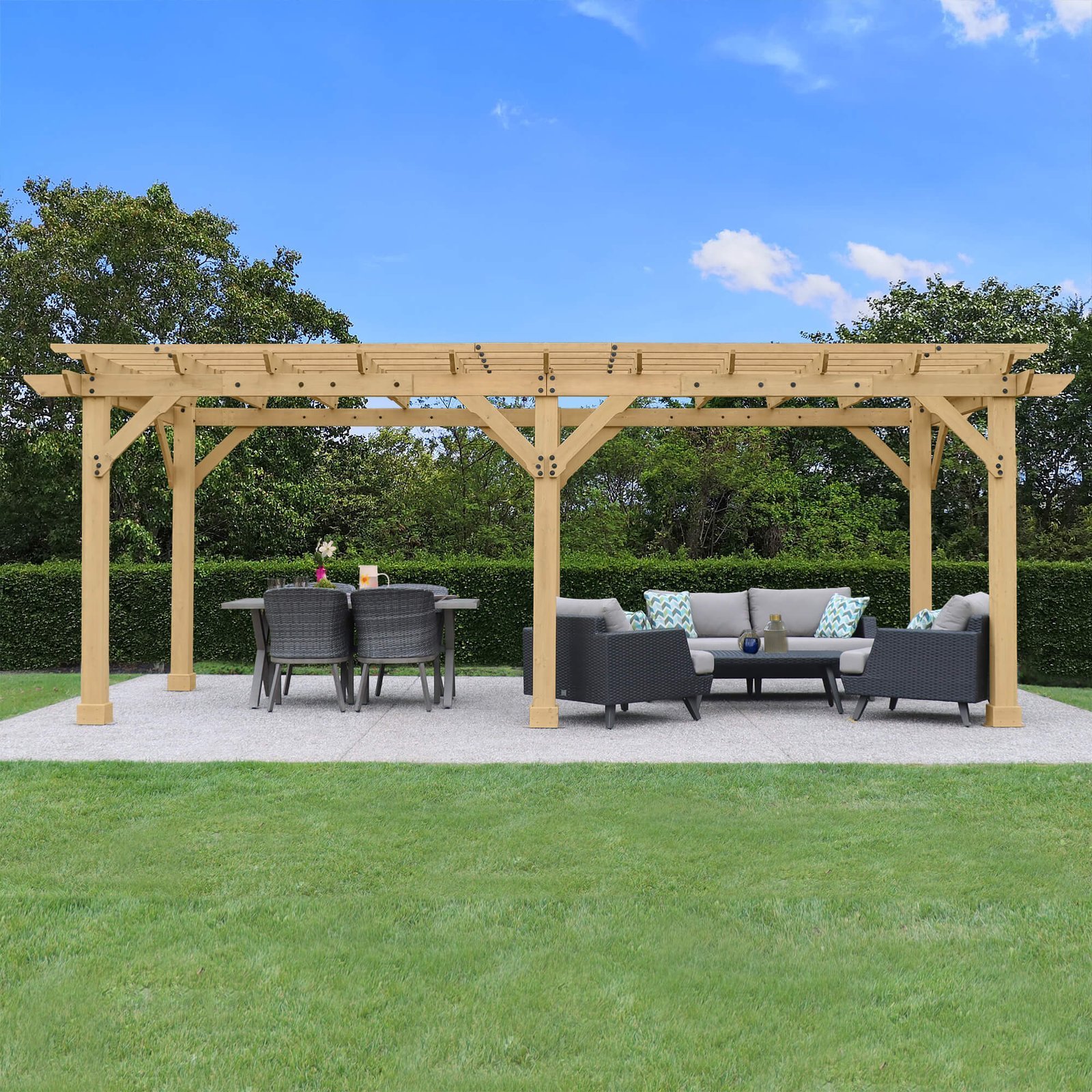Yardistry Meridian Pergola Natural Cedar 10 ft×22 ft - Image 4