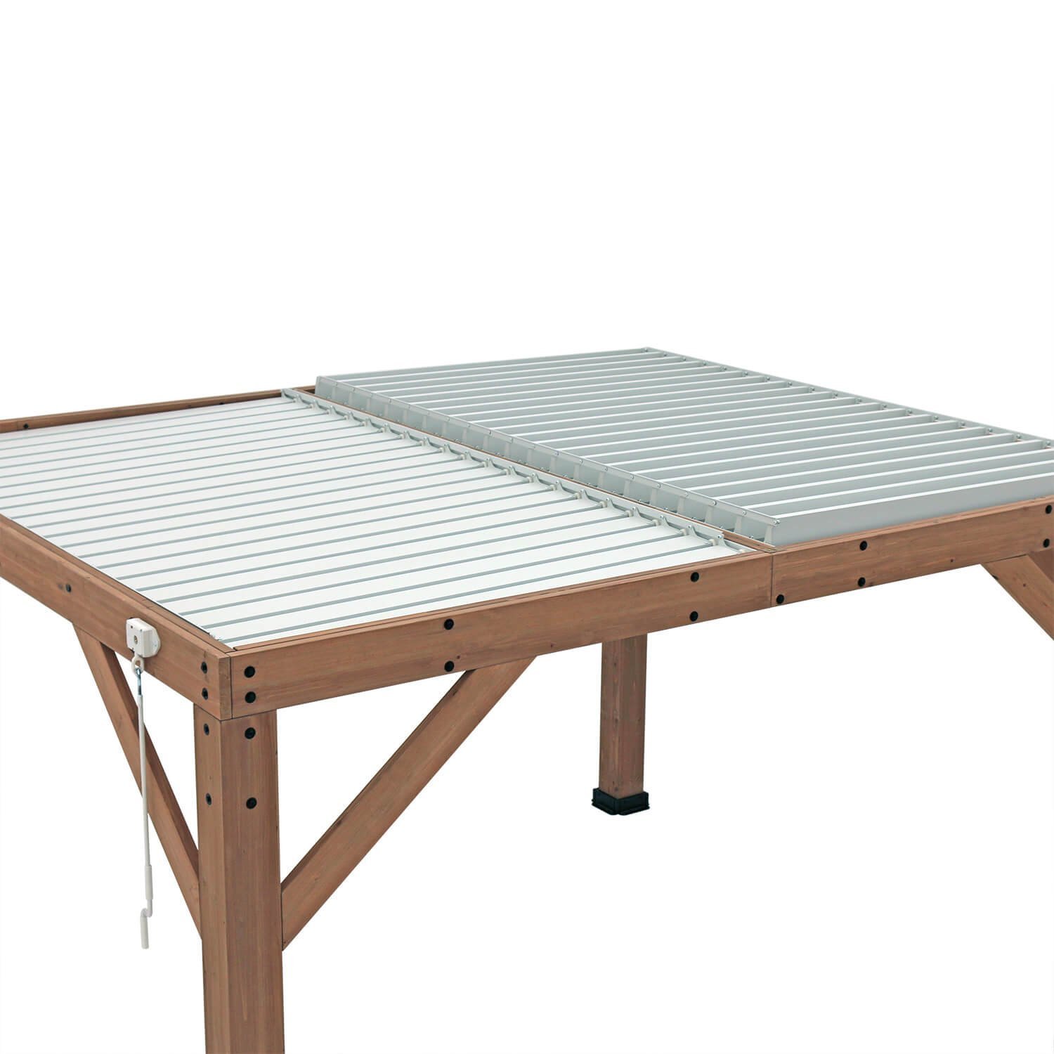 Yardistry Structures 13×11 ft Cedar Louvered Roof Pergola - Image 9