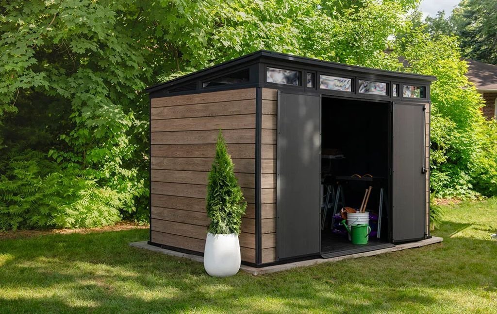 Keter Signature Storage Shed Ashwood Brown 11×7 Ft Resin - Image 9