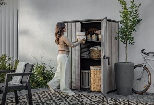 Keter Vertical Storage Shed Storm Grey - Image 2