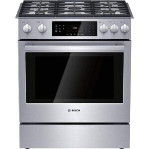 Bosch 800 Series 30 Inch Gas Slide-In Range with True Convection Oven – Stainless Steel