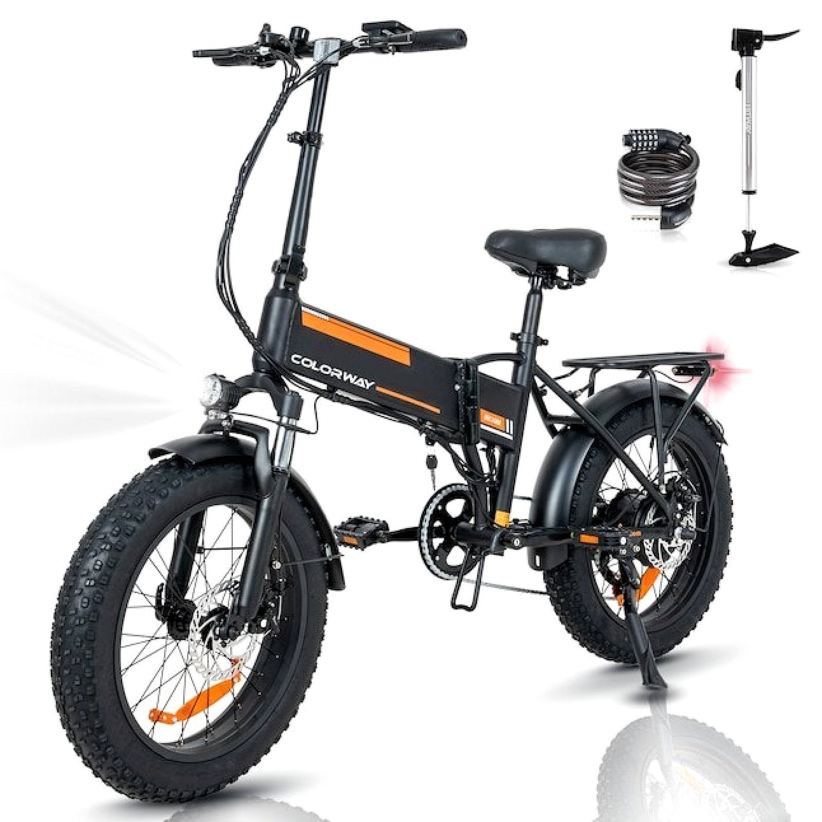 Colorway Orange 750W Fat Tire Electric Bike