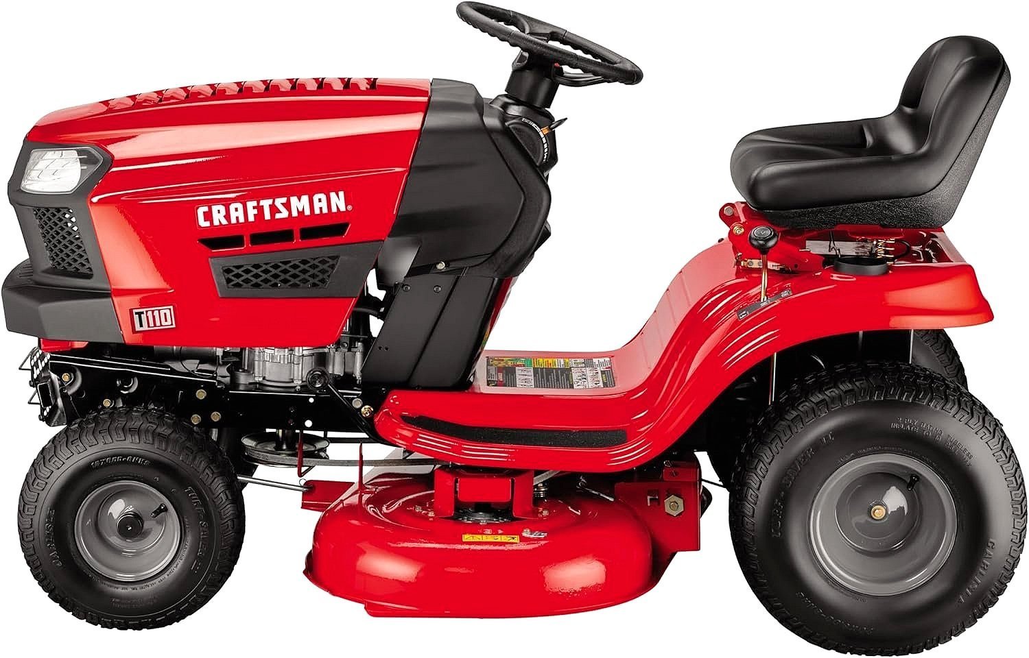 Craftsman T110 42-Inch 17.5 HP Gas Riding Mower with 7-Speed Manual Transmission - Image 5