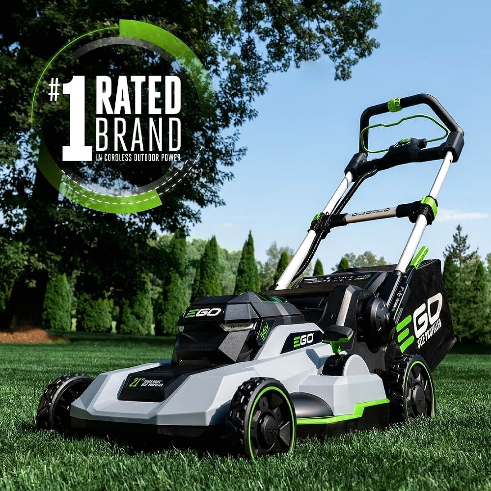 EGO POWER+ 21-Inch 56V Self-Propelled Electric Lawn Mower with Touch Drive, 4.0Ah & 6.0Ah Batteries, and Charger - Image 6