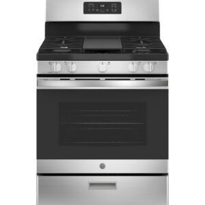 GE 30-Inch Freestanding Gas Range with 4.8 cu. ft. Oven Capacity and Sealed Cooktop Burners