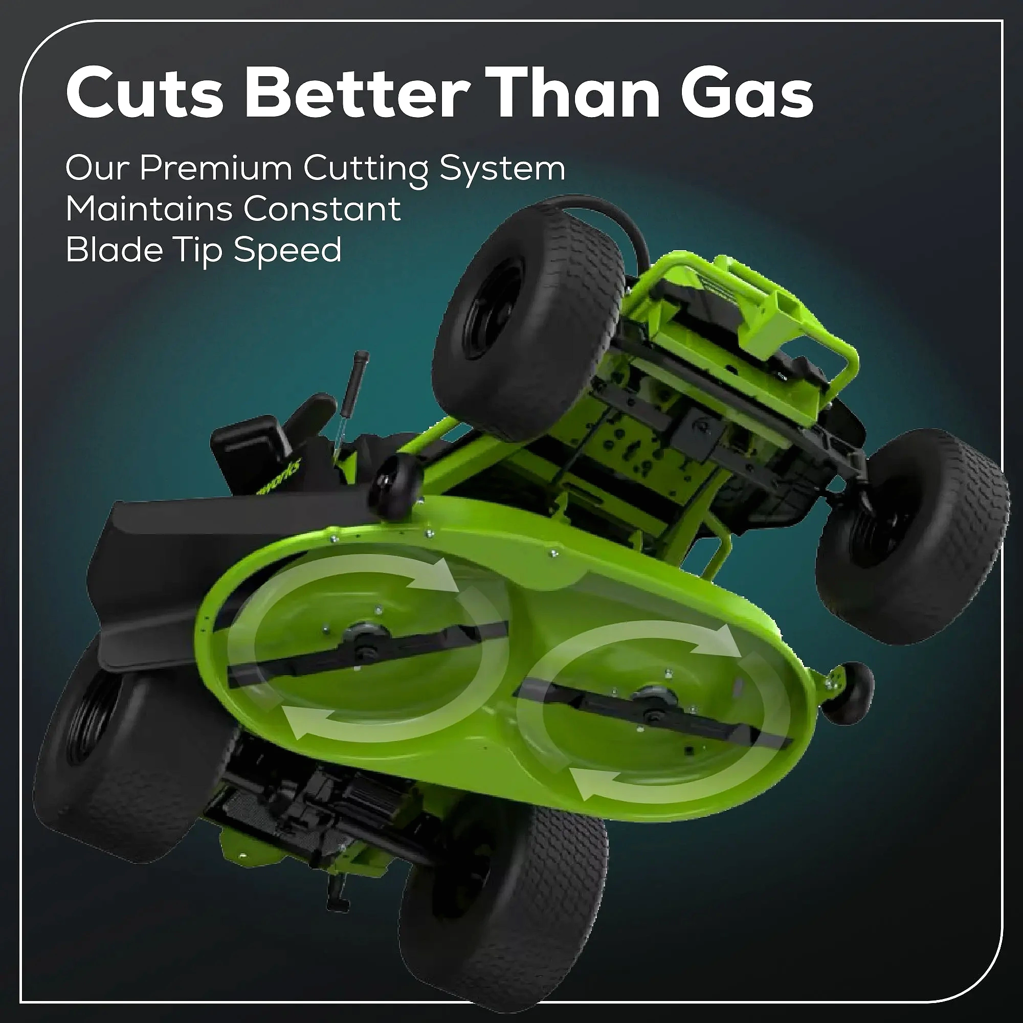 Greenworks 60V 42-Inch Cordless Battery CrossoverT Riding Lawn Mower - Image 2