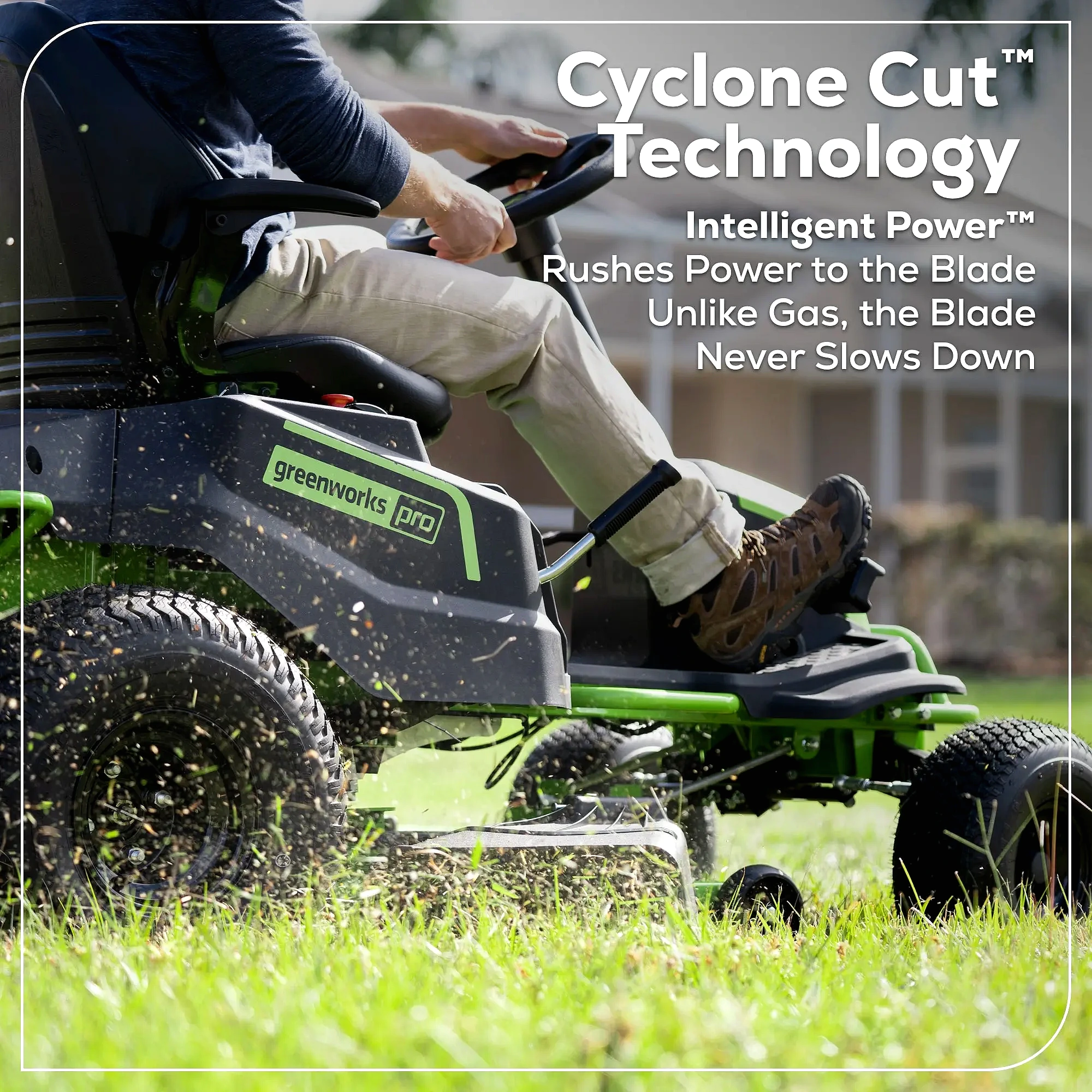 Greenworks 60V 42-Inch Cordless Battery CrossoverT Riding Lawn Mower - Image 3