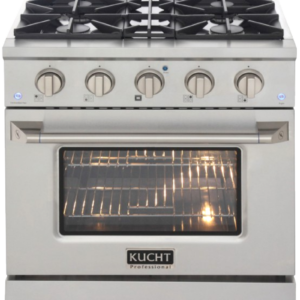Kucht Professional 30-Inch 4.2 cu. ft. Gas Range with Convection Oven in Titanium