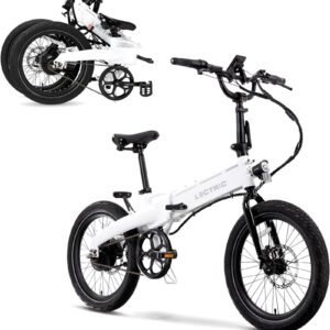 Lectric XP Lite 2.0 Long-Range Foldable Electric Commuter Bike, Arctic White