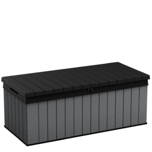 Keter Darwin 100 Gallon Outdoor Storage Box with Evotech+ Composite, Gray