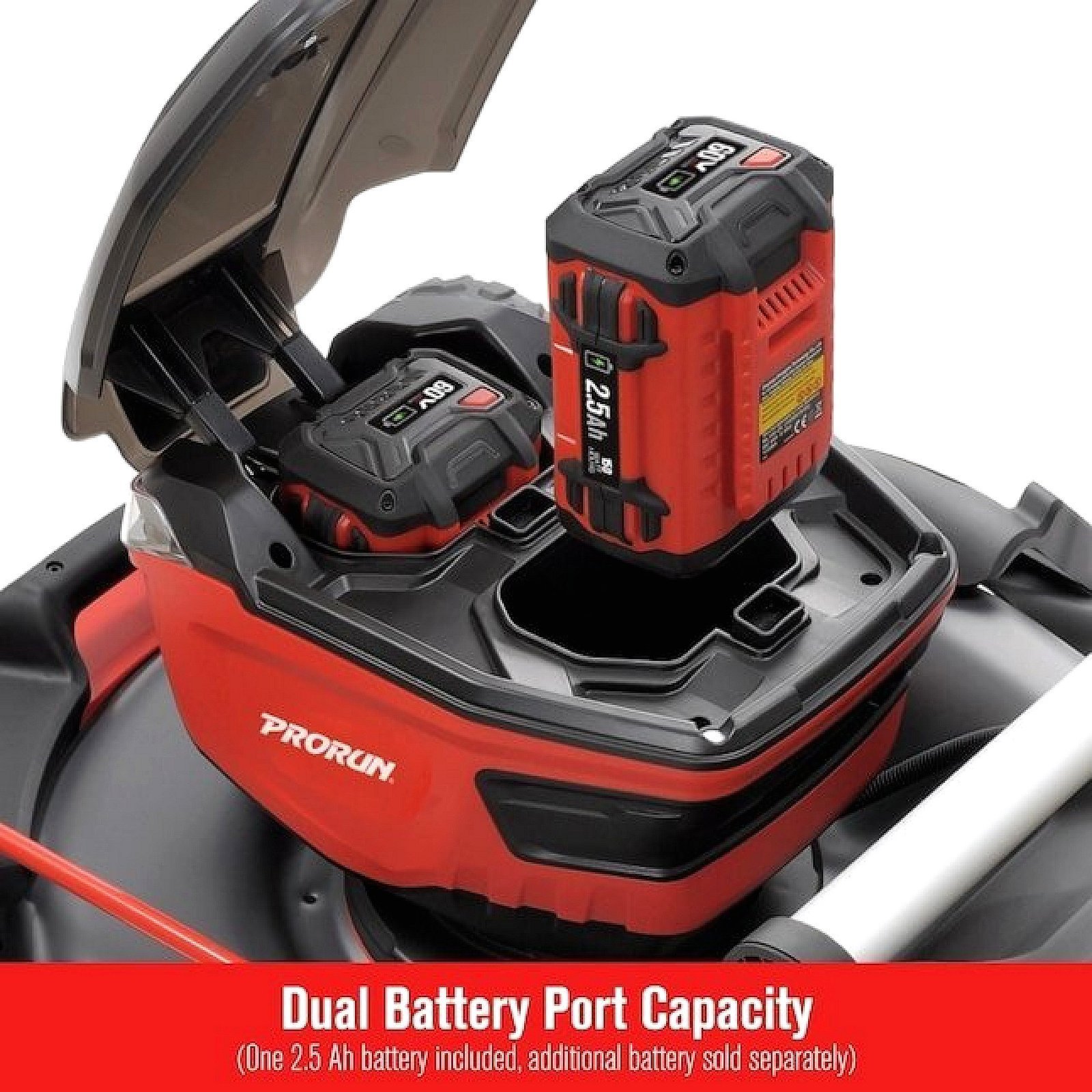 PRORUN 60V 21-Inch Steel Deck Cordless Push Lawn Mower with 2.5 Ah Battery and Charger - Image 2