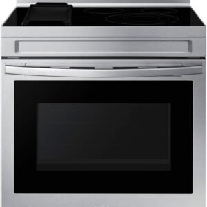 Samsung 6.3 cu. ft. Smart Freestanding Electric Range with No-Preheat Air Fry, Convection+, & Griddle, Stainless Steel NE63A6711SS