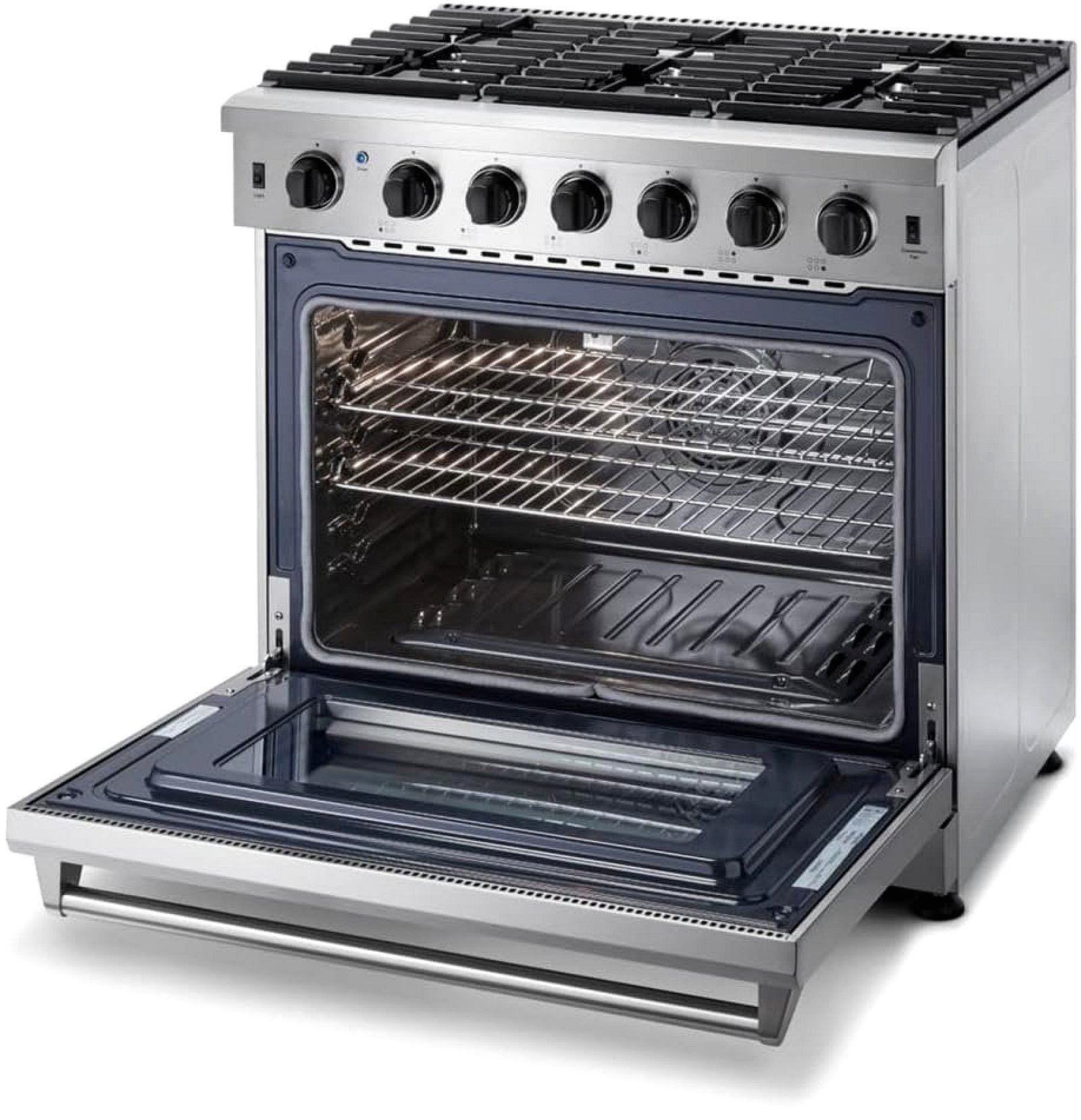 Thor Kitchen LRG3601U 36-Inch Professional Freestanding Gas Range with Convection Oven, Stainless Steel - Image 5