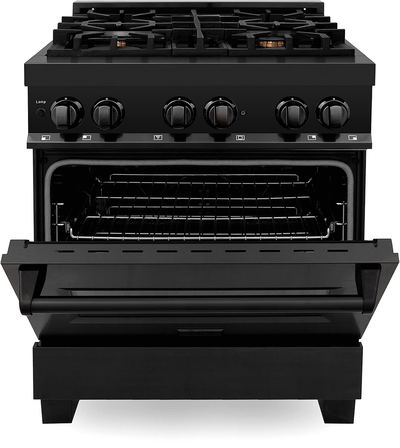 ZLINE Legacy 30-inch 4.0 Cu. Ft. Dual Fuel Range with Brass Burners, Black Stainless Steel (RAB-BR-30) - Image 6